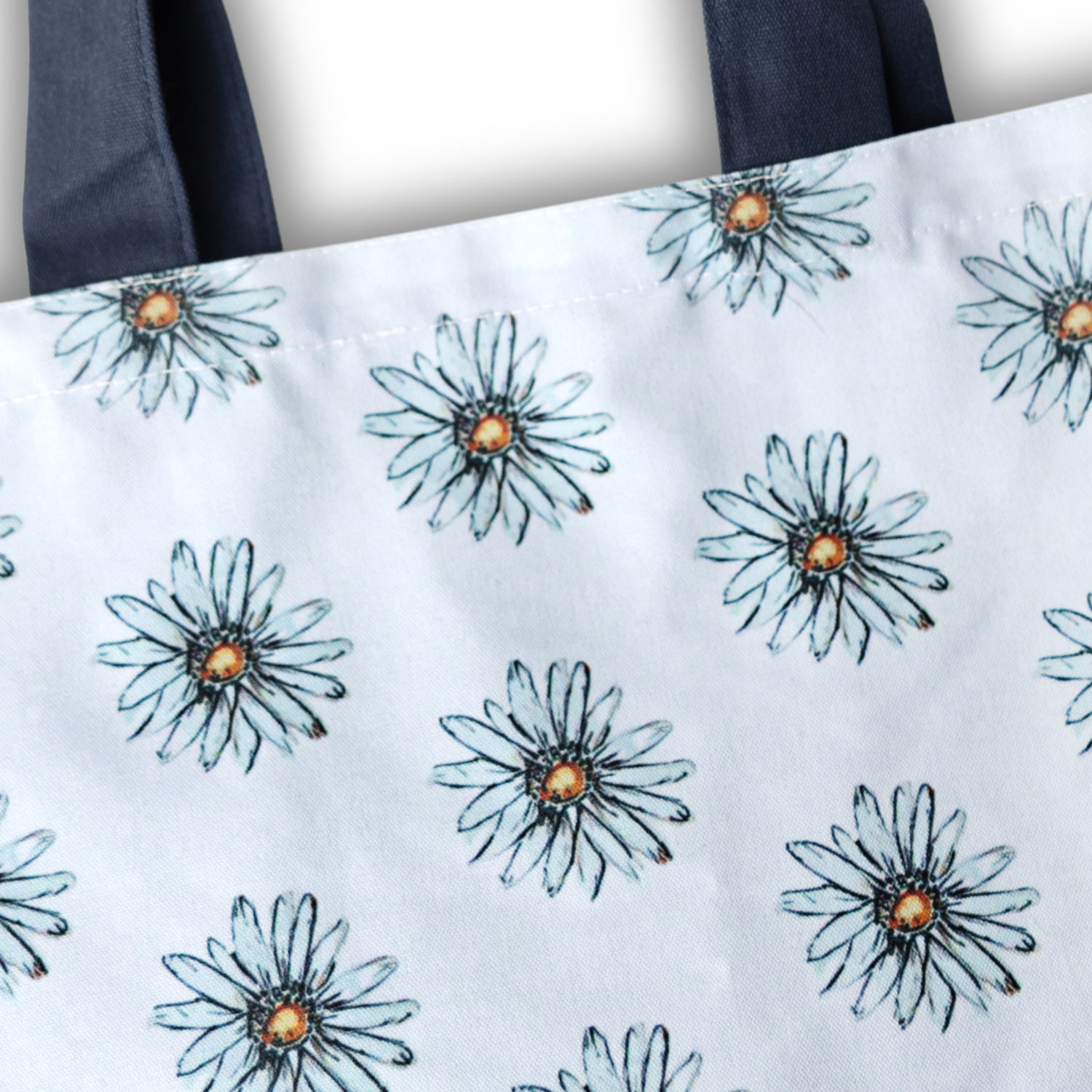Large Tote Bag - Ditzy Daisy