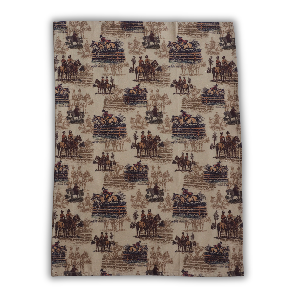 Tea towel cotton crepe - Astride at Dawn - Linen