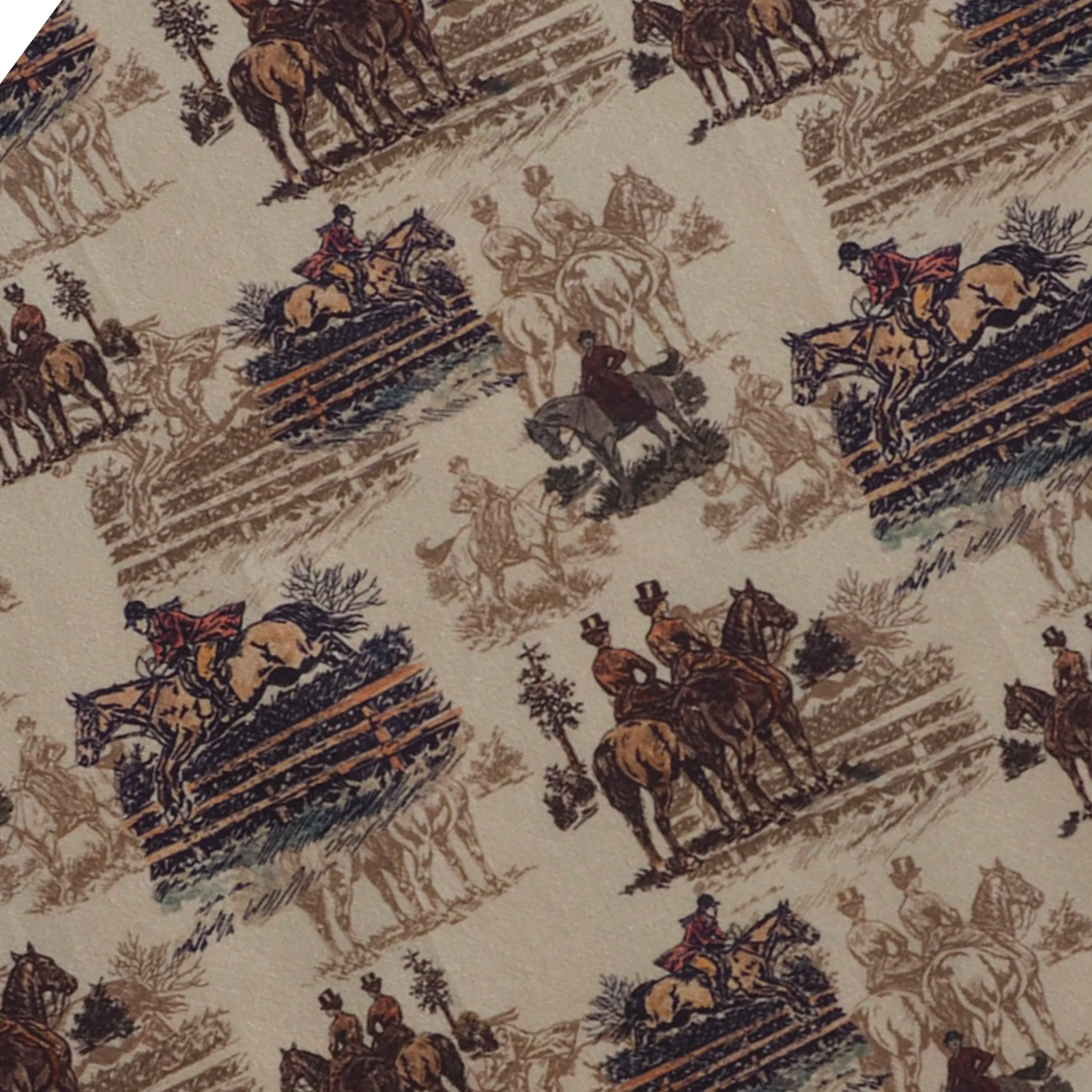 Tea towel cotton crepe - Astride at Dawn - Linen