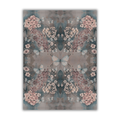 Tea towel cotton crepe - Cottage Garden - Deep Blue
