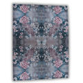 Tea towel cotton crepe - Cottage Garden - Deep Blue