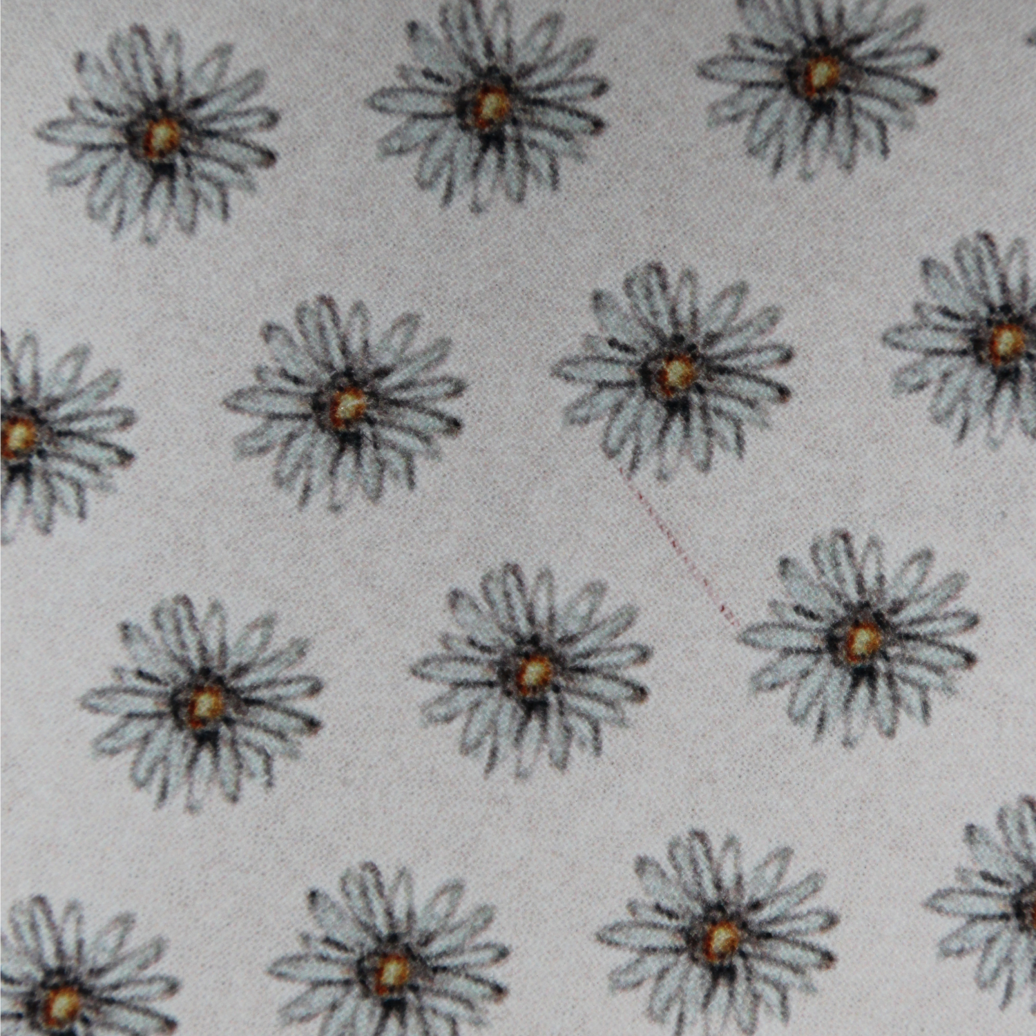 Tea towel cotton crepe - Ditzy Daisy- White