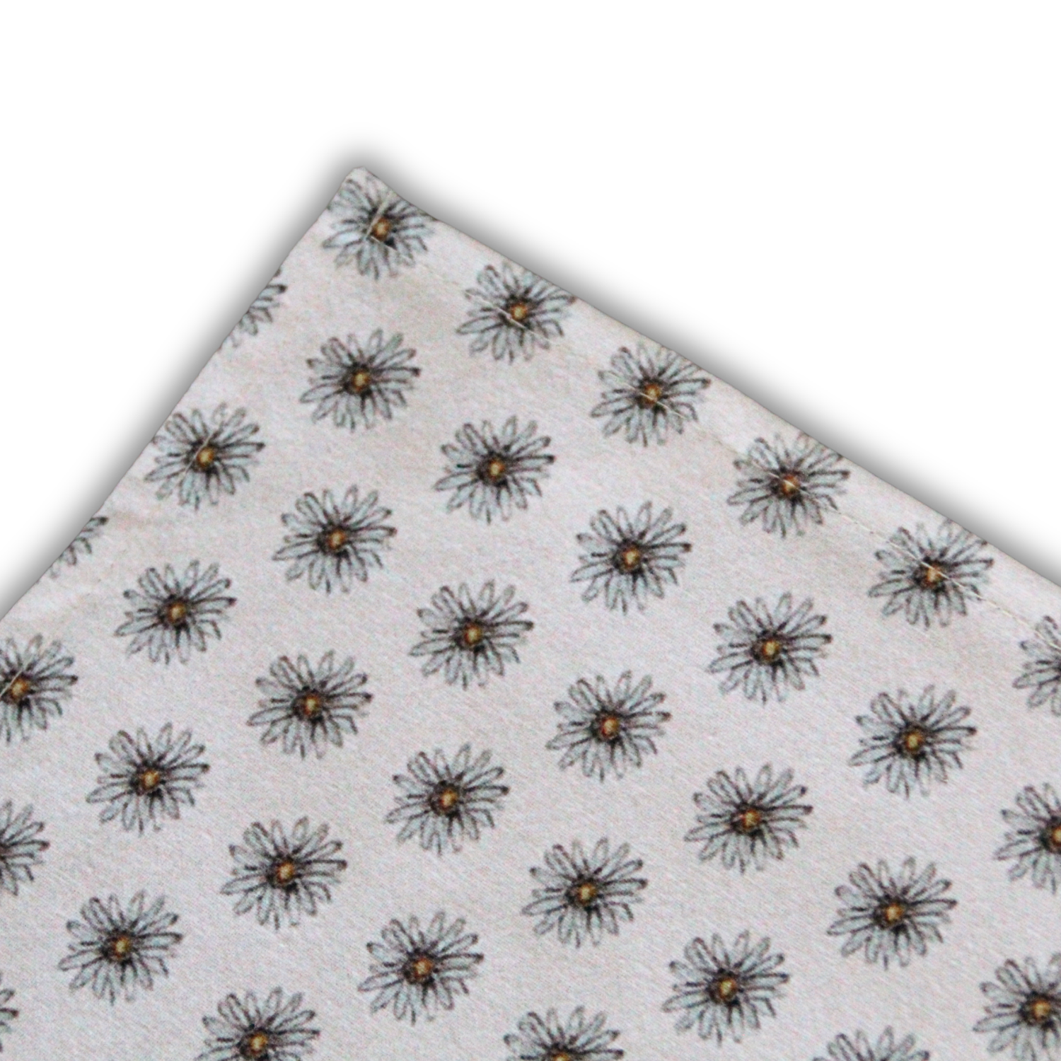 Tea towel cotton crepe - Ditzy Daisy- White