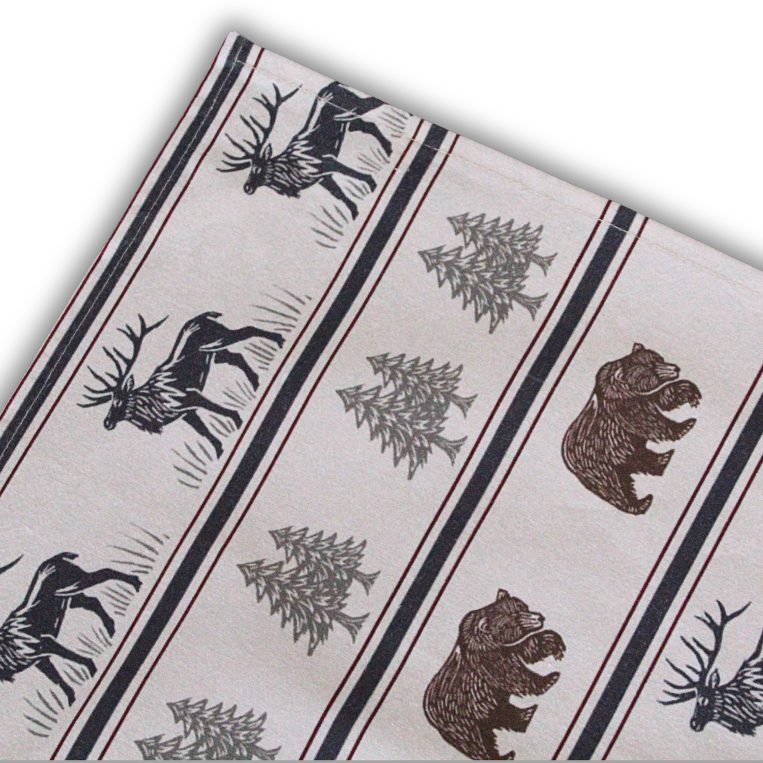 Tea towel cotton crepe - Fur and Hide - Multicolor