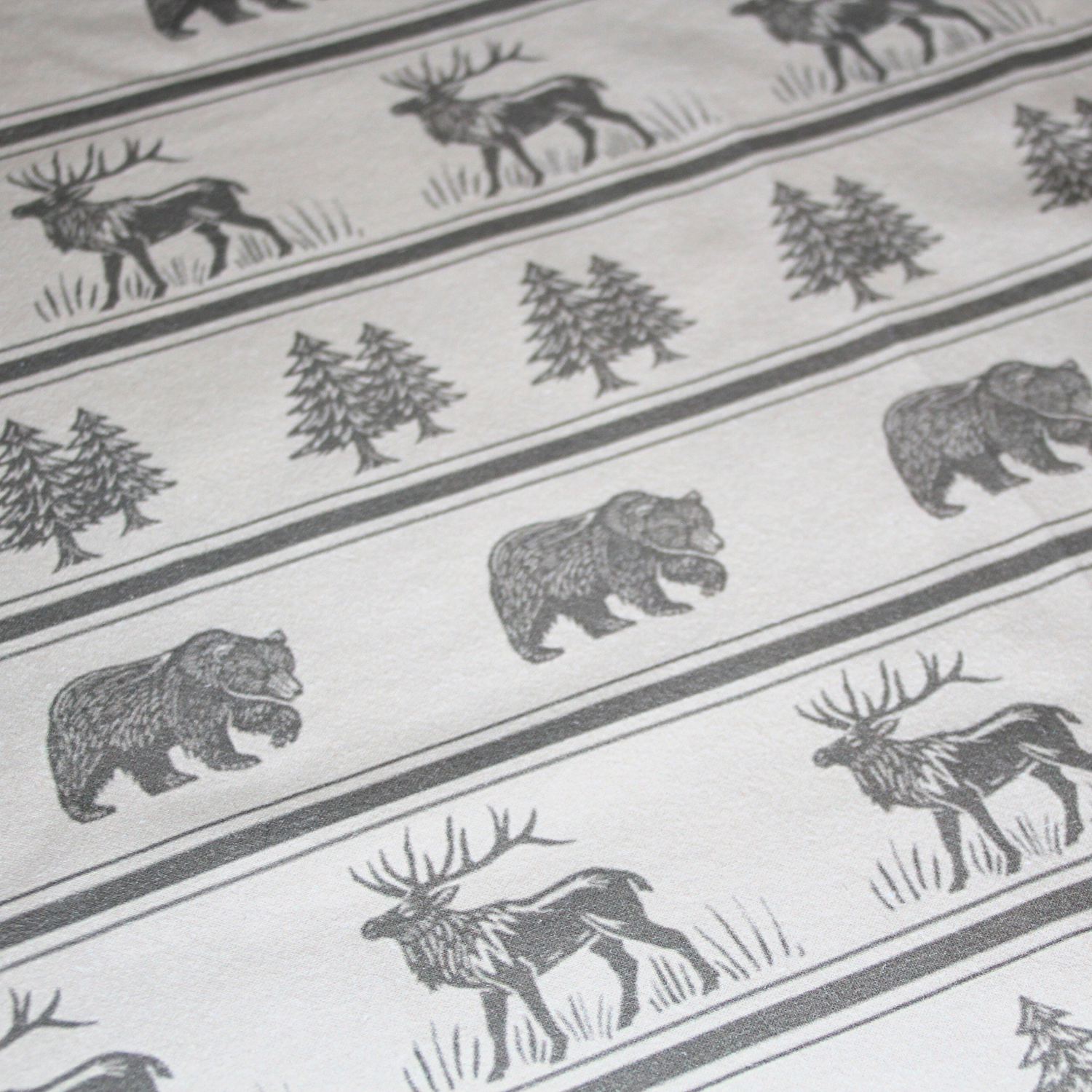 Tea towel cotton crepe - Fur and Hide - Sage