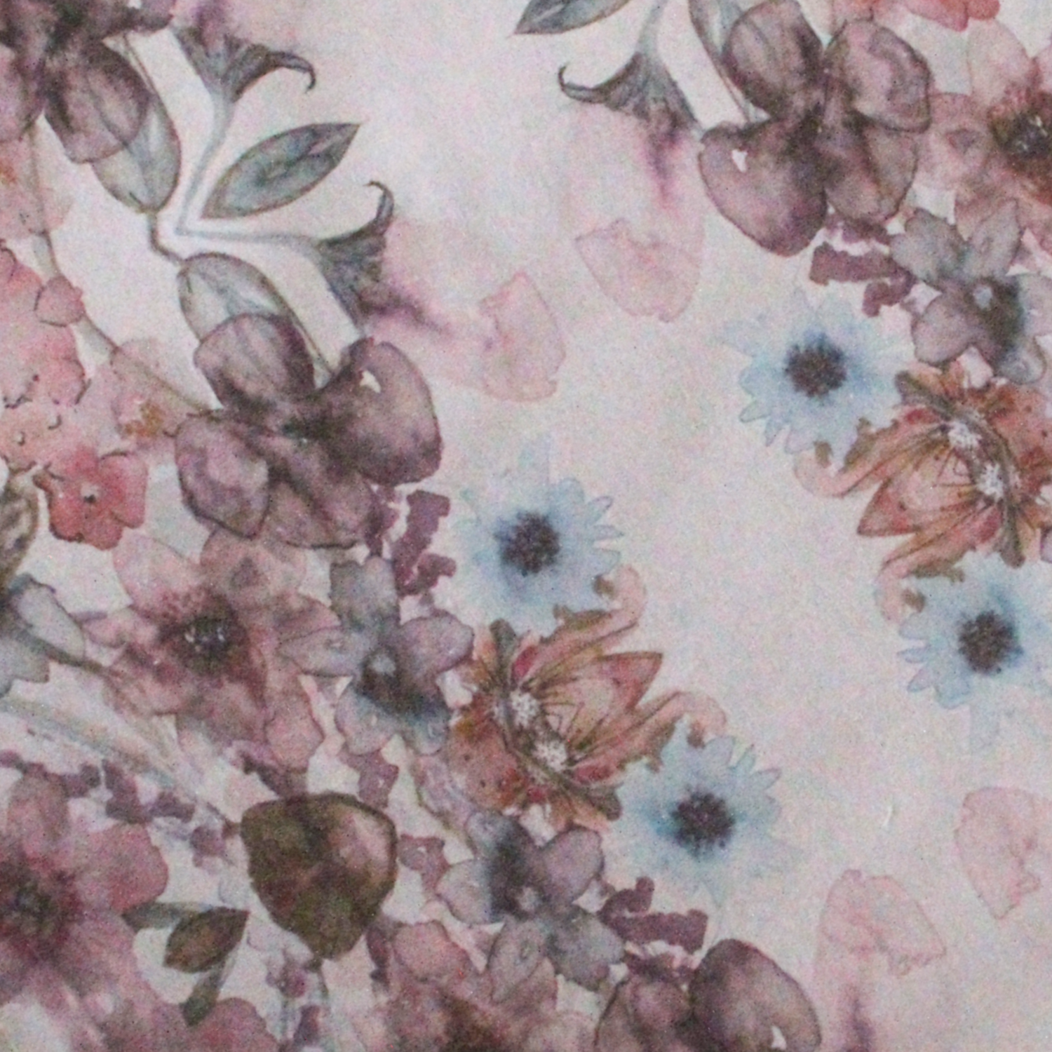 Tea towel cotton crepe - Heritage Bloom - Natural