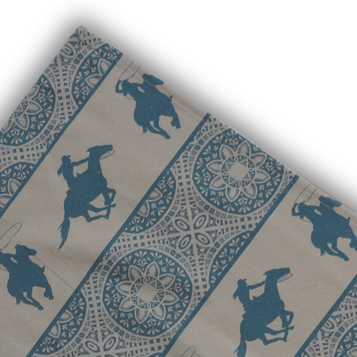 Tea towel cotton crepe - Rodeo Queen - Blue