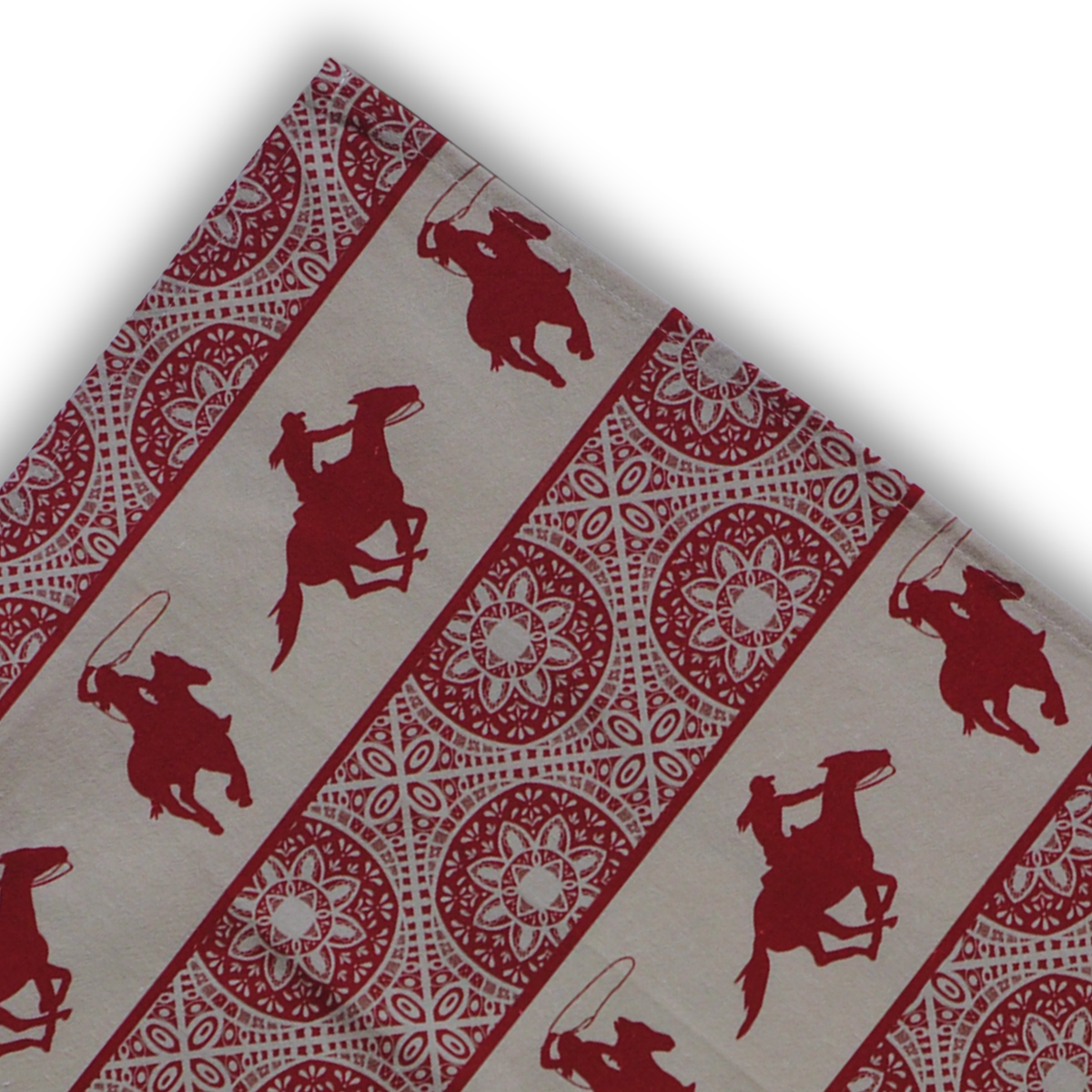Tea towel cotton crepe - Rodeo Queen - Red