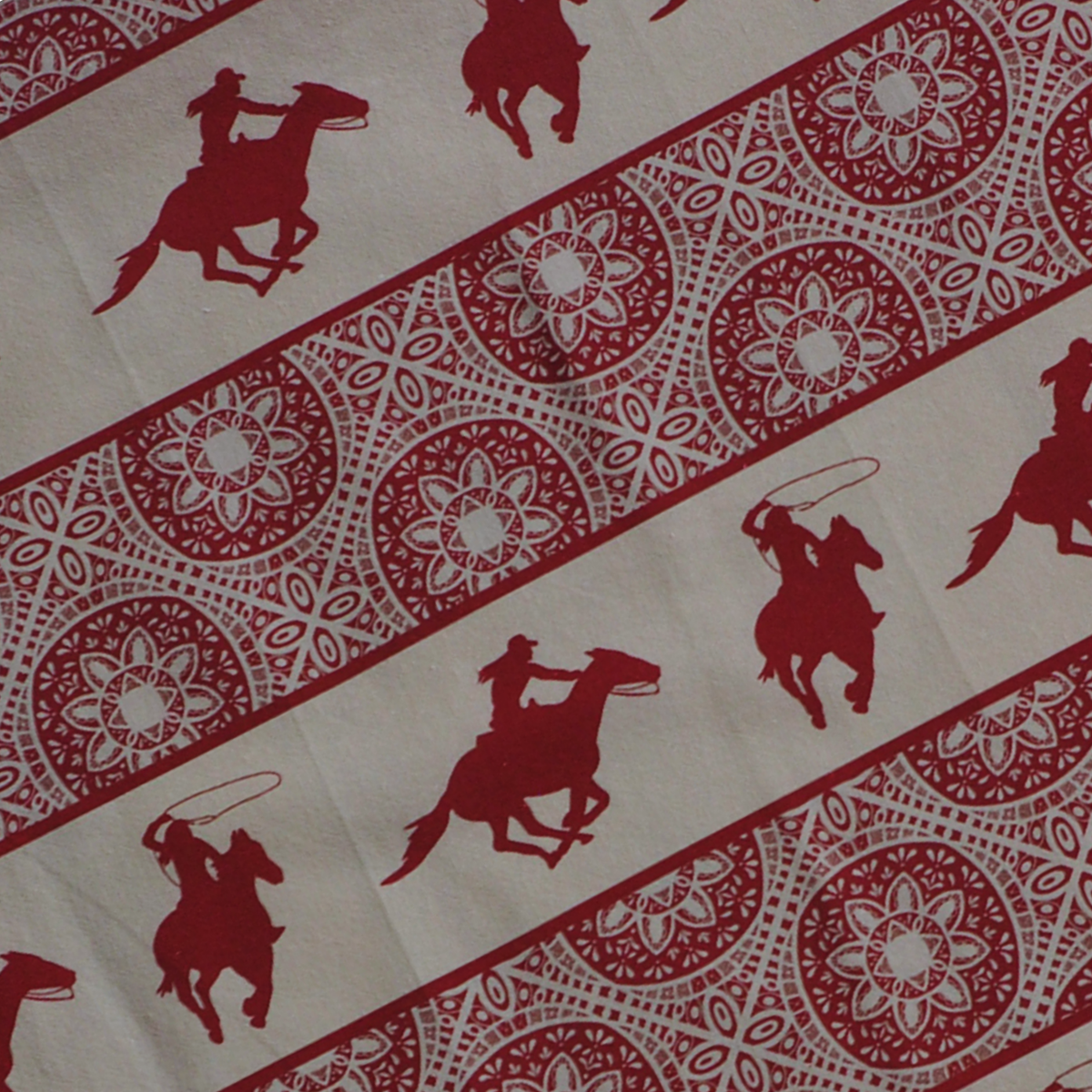 Tea towel cotton crepe - Rodeo Queen - Red