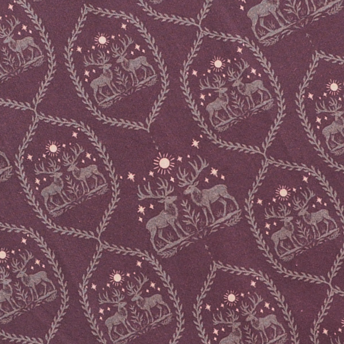 Tea towel cotton crepe - Winterfell - Plum