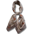 Silk-Cotton Scarf 35x35- Day of the Horse