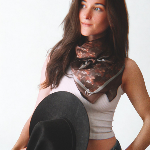 Silk Scarf 35x35" - Fall from Grace