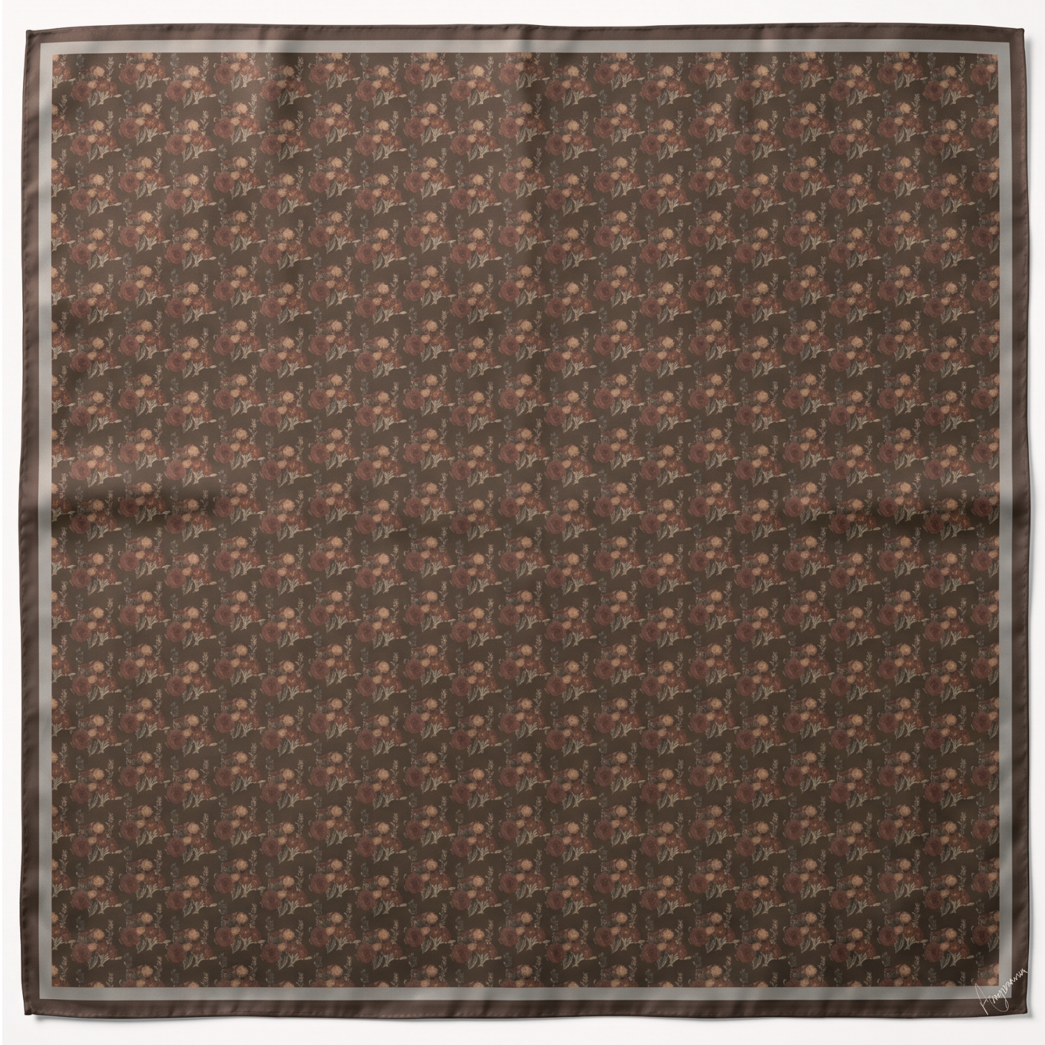 Silk Scarf 35x35" - Fall from Grace