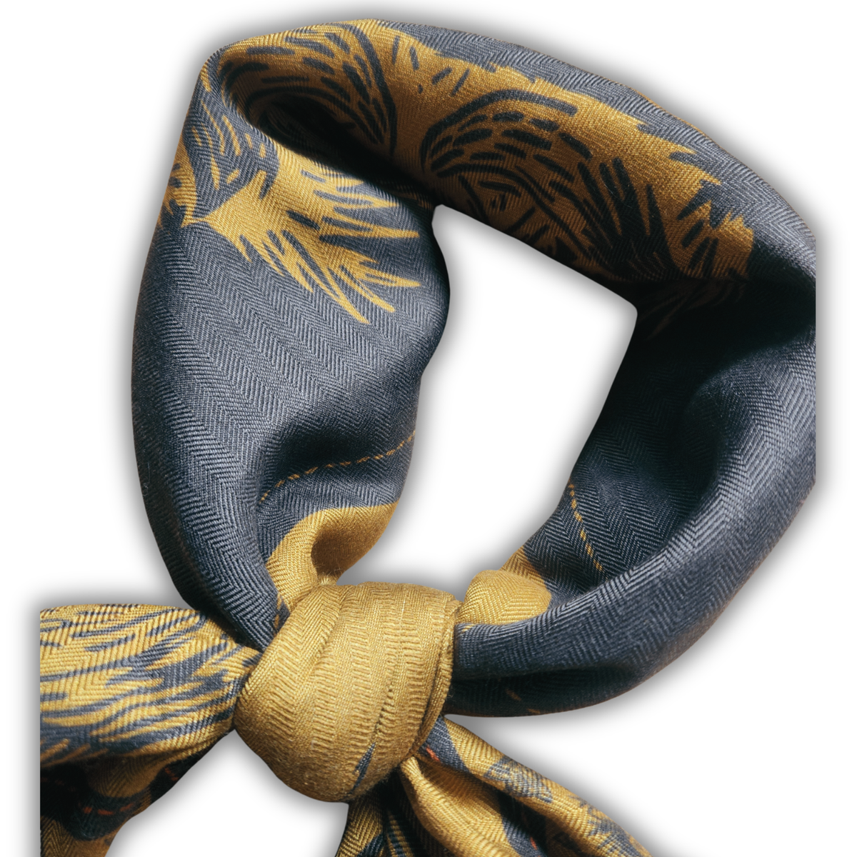 Wool-Silk Scarf 38" Russet Fox - Camel