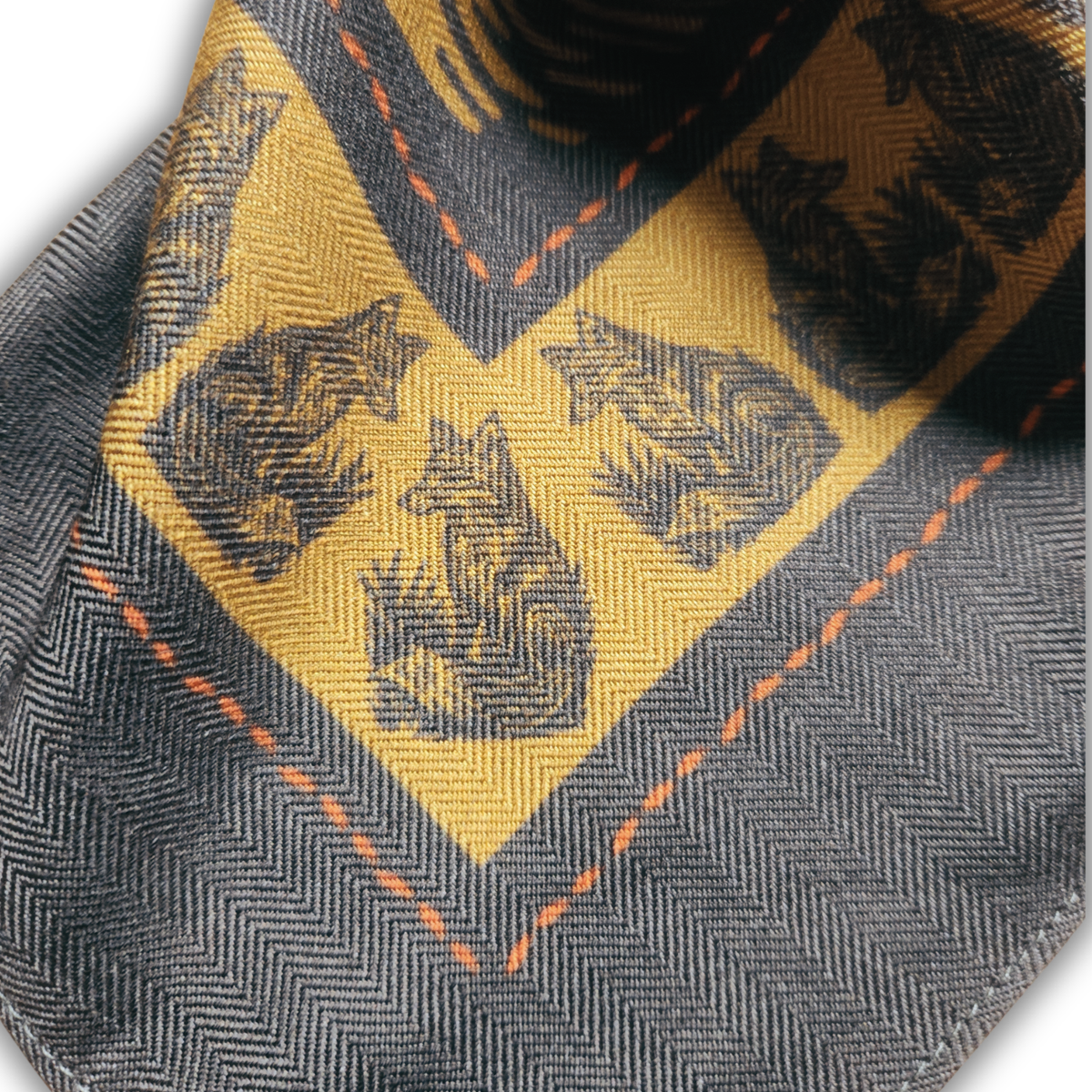 Wool-Silk Scarf 38" Russet Fox - Camel