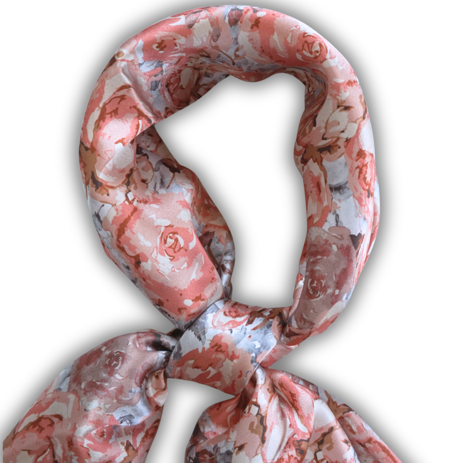 Silk Scarf 35x35" - Rose Garden