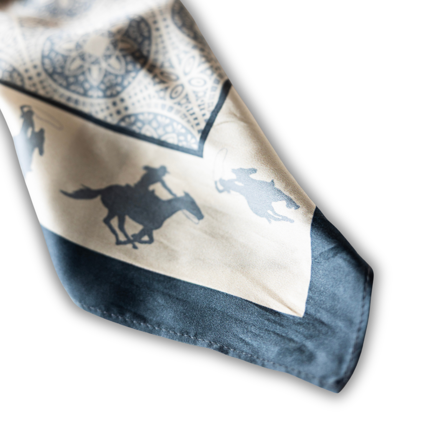 Silk Scarf 35x35" - Rodeo Queen - Blue