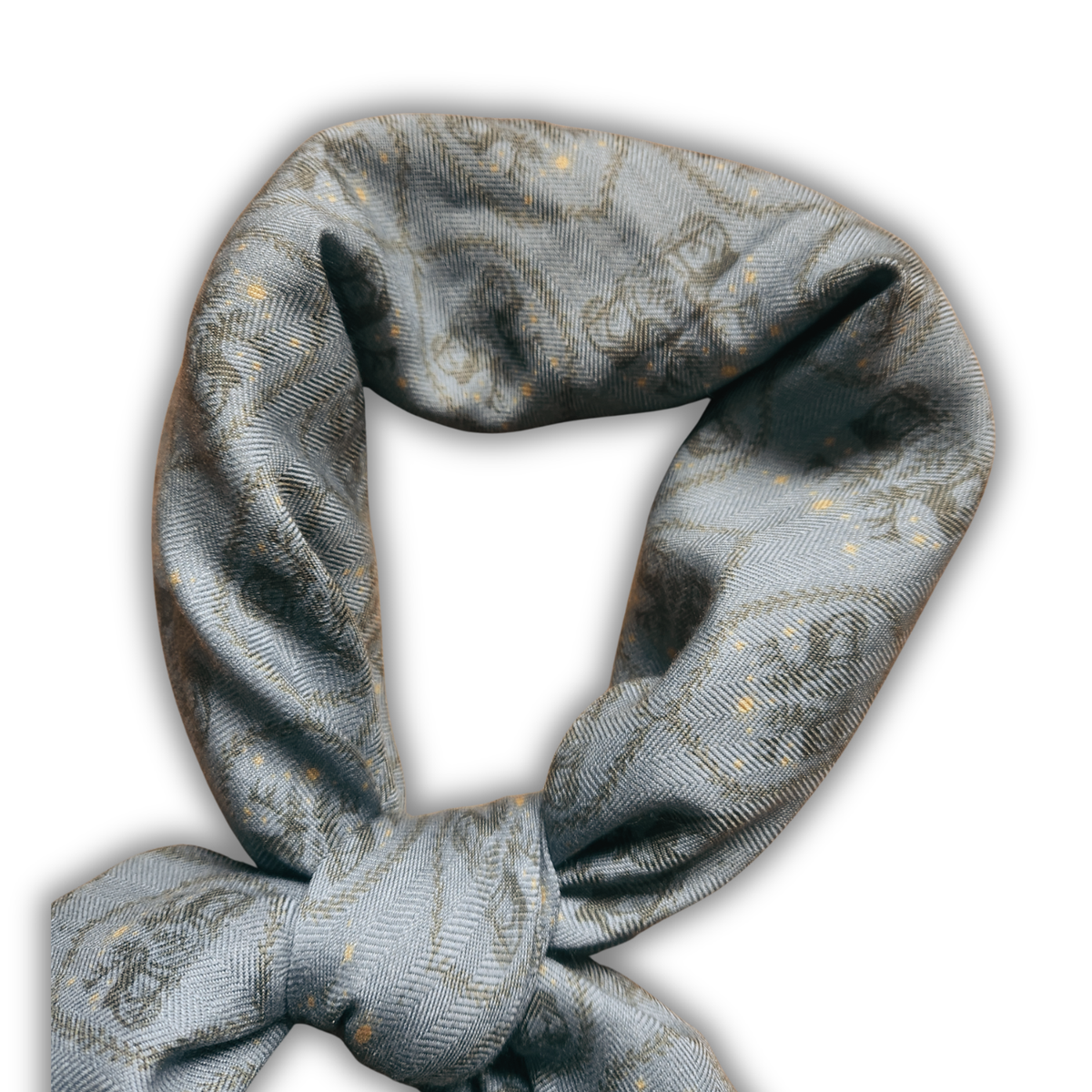 Wool-Silk Scarf 38" Winterfell - Blue