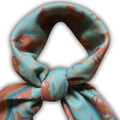 Wool-Silk Scarf 38" Rodeo Revival - Turquoise