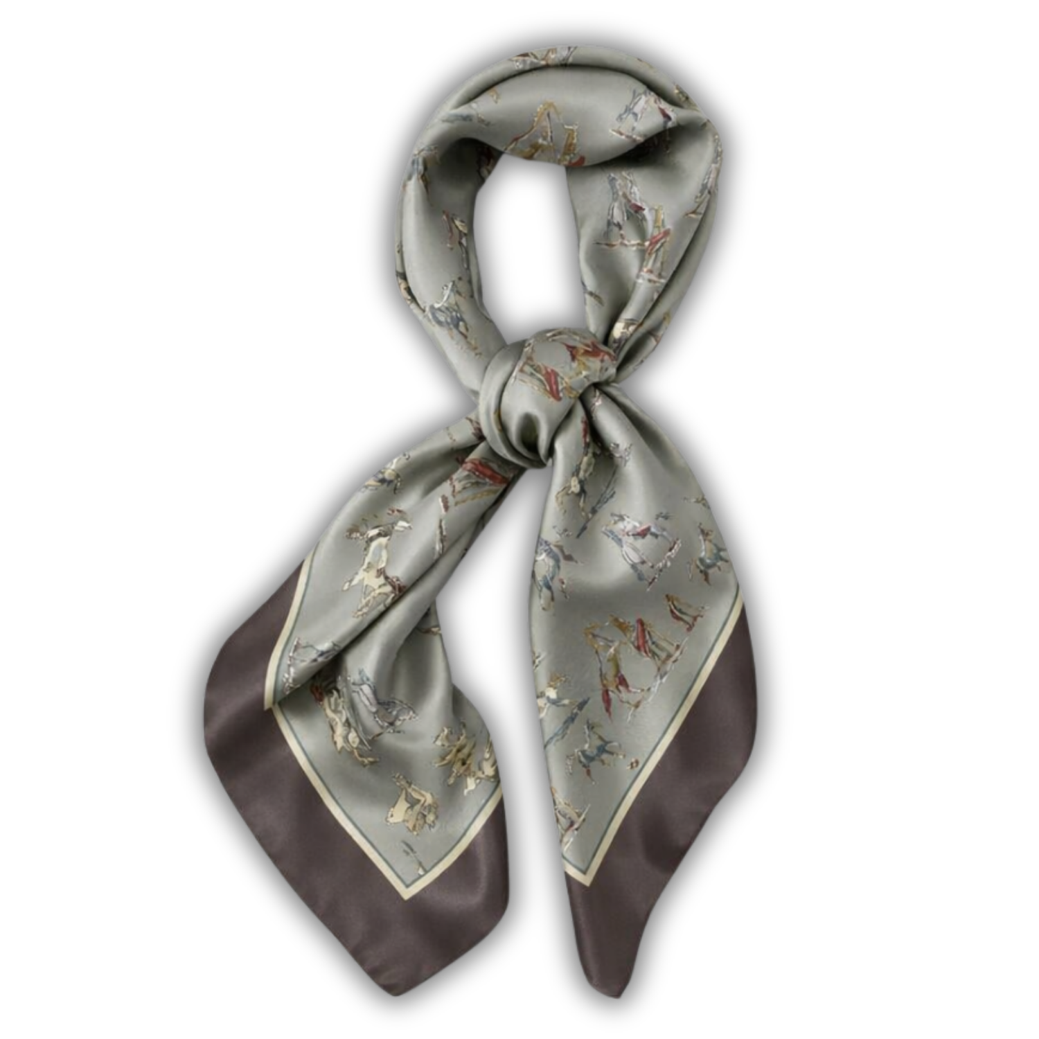 Silk Scarf 35x35" - Spirit of the Horse - Blue