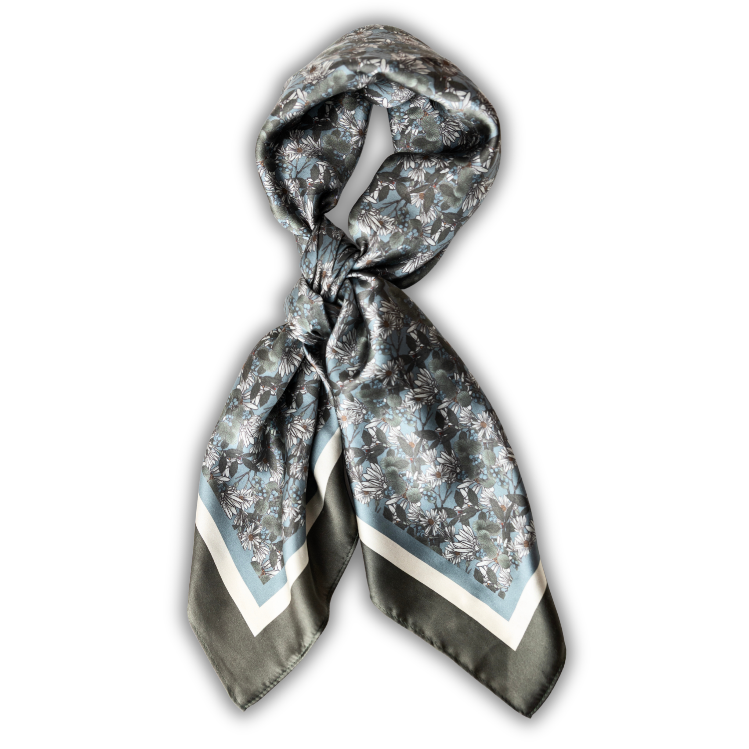Silk Scarf 35x35" - Bloom and Bounty