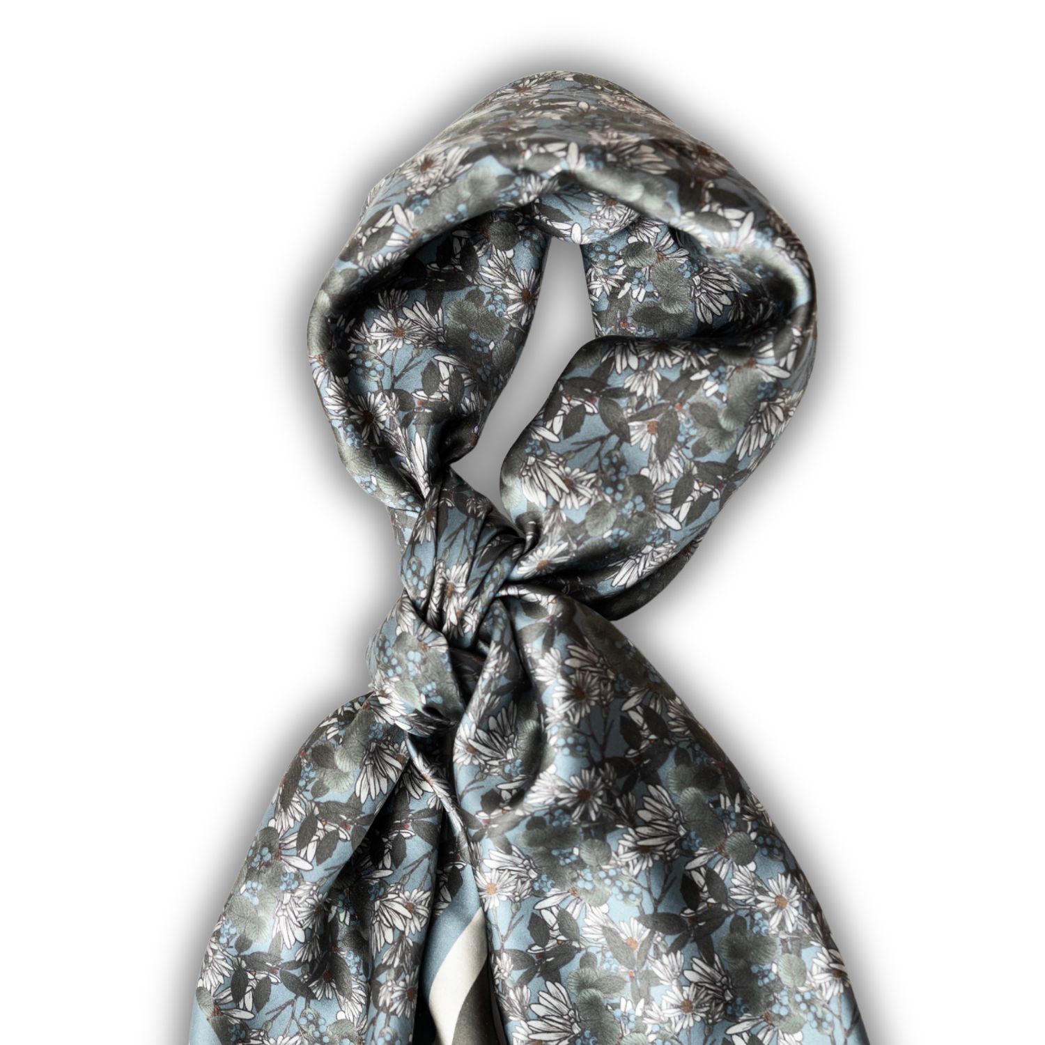 Silk Scarf 35x35" - Bloom and Bounty