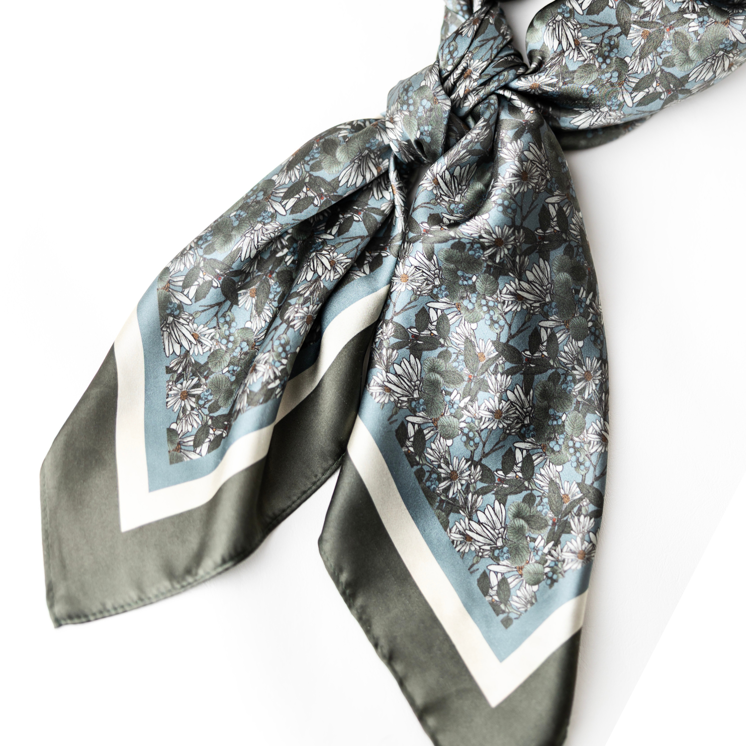 Silk Scarf 35x35" - Bloom and Bounty
