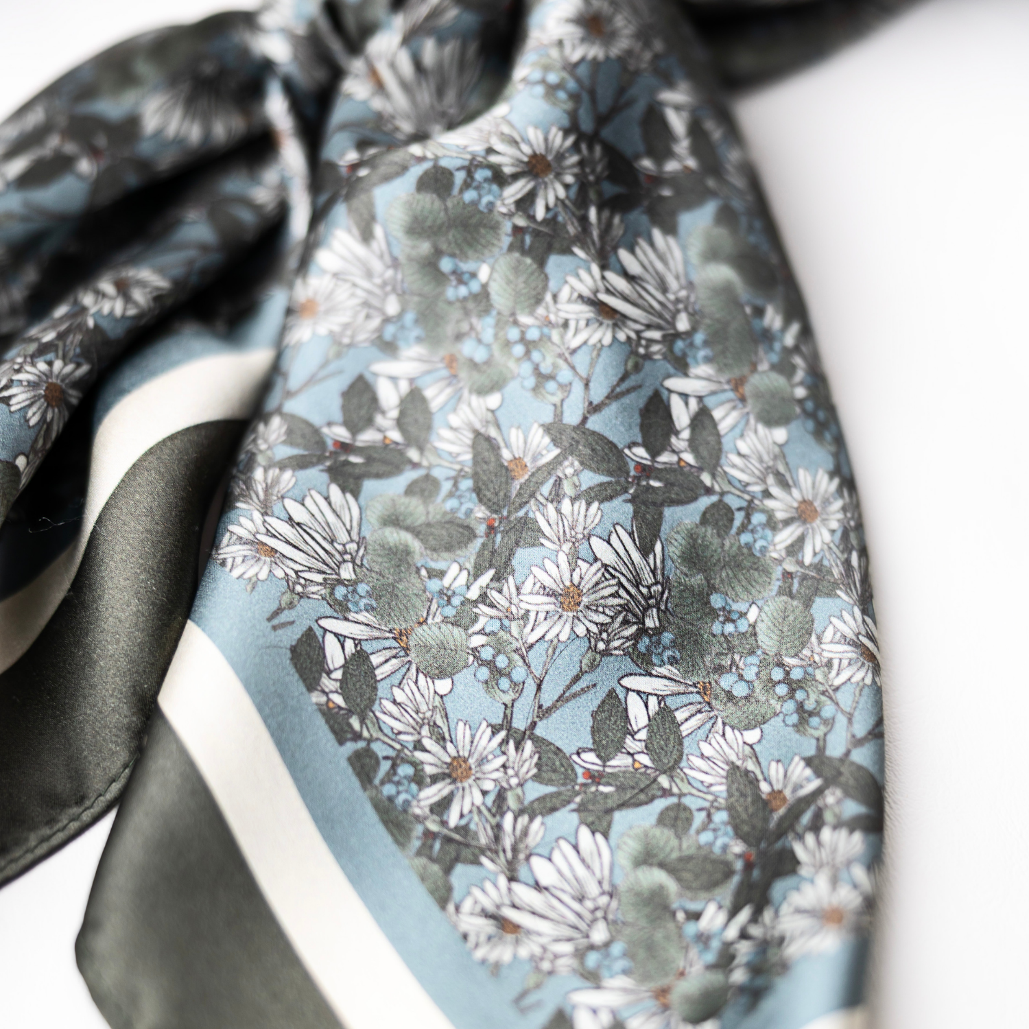 Silk Scarf 35x35" - Bloom and Bounty