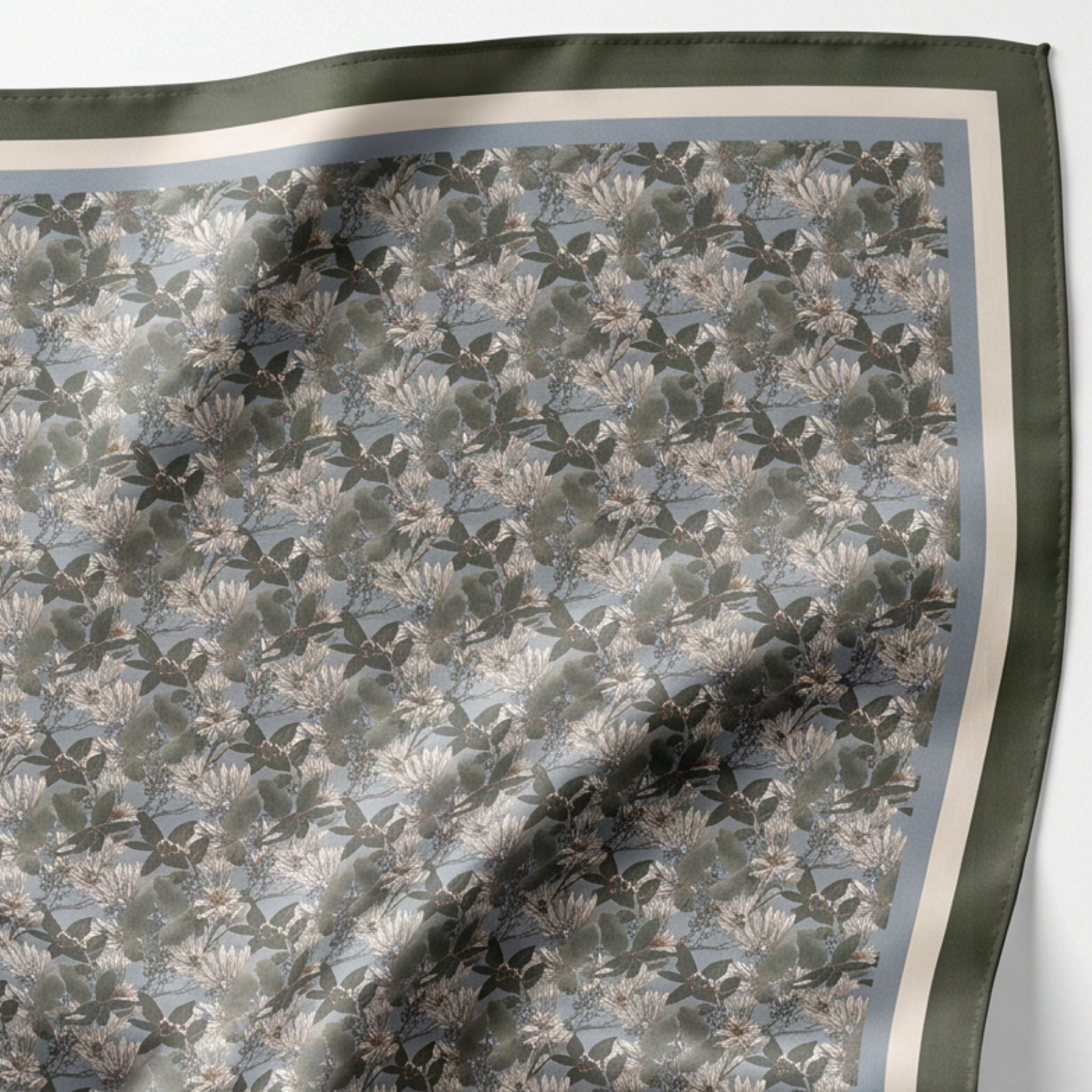 Silk Scarf 35x35" - Bloom and Bounty