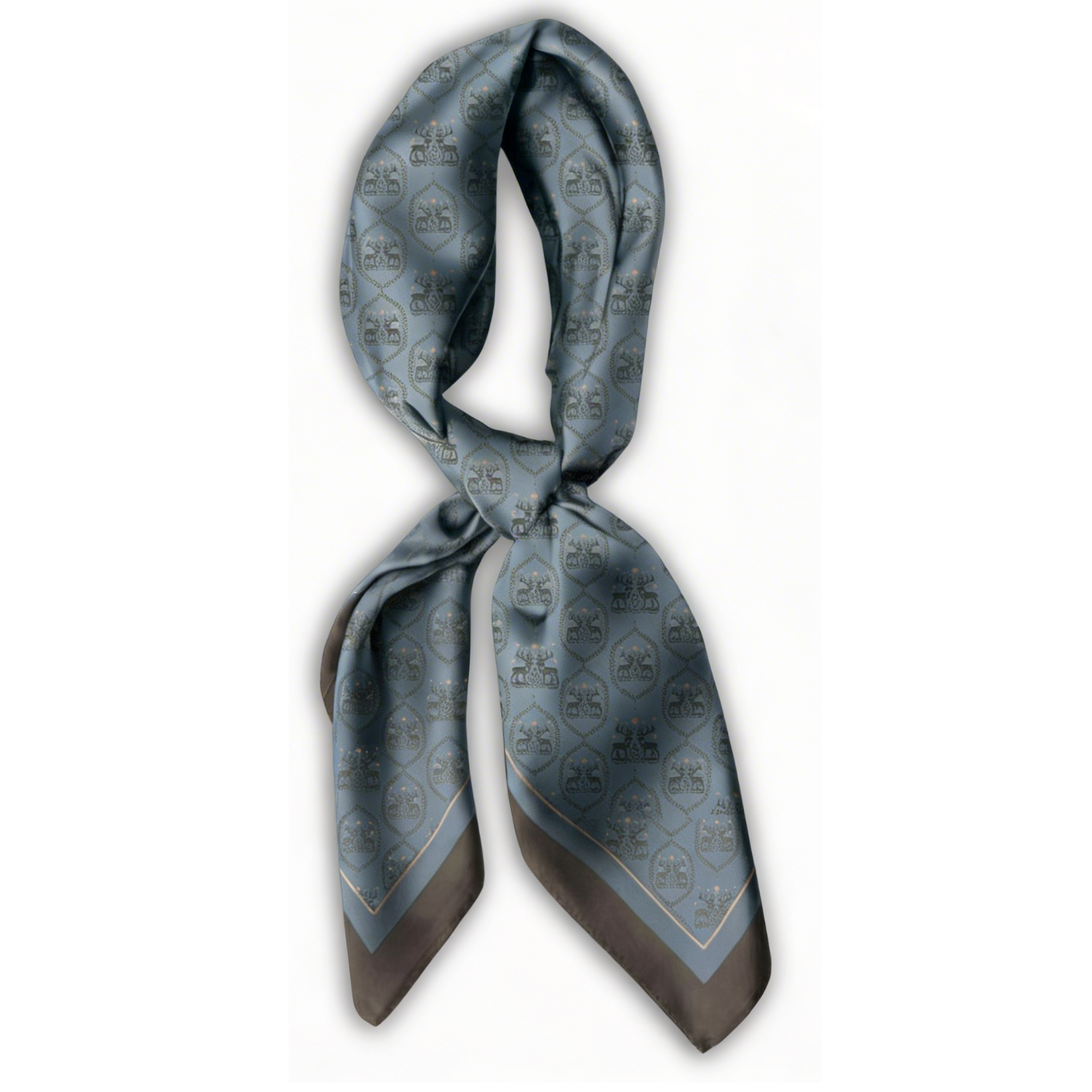 Cotton-Silk blend Scarf - 38in  - Winterfell - Storm Blue