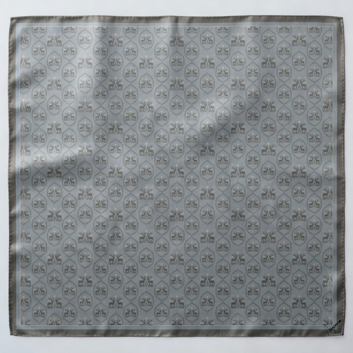 Wool-Silk Scarf 38" Winterfell - Blue