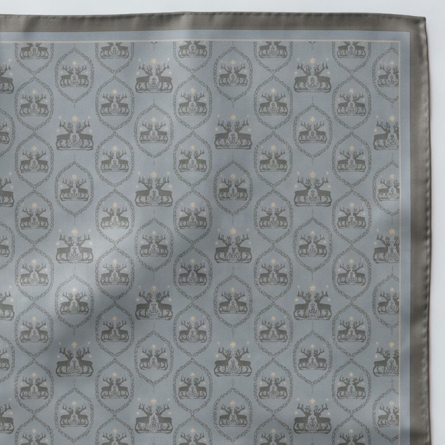Cotton-Silk blend Scarf - 38in  - Winterfell - Storm Blue