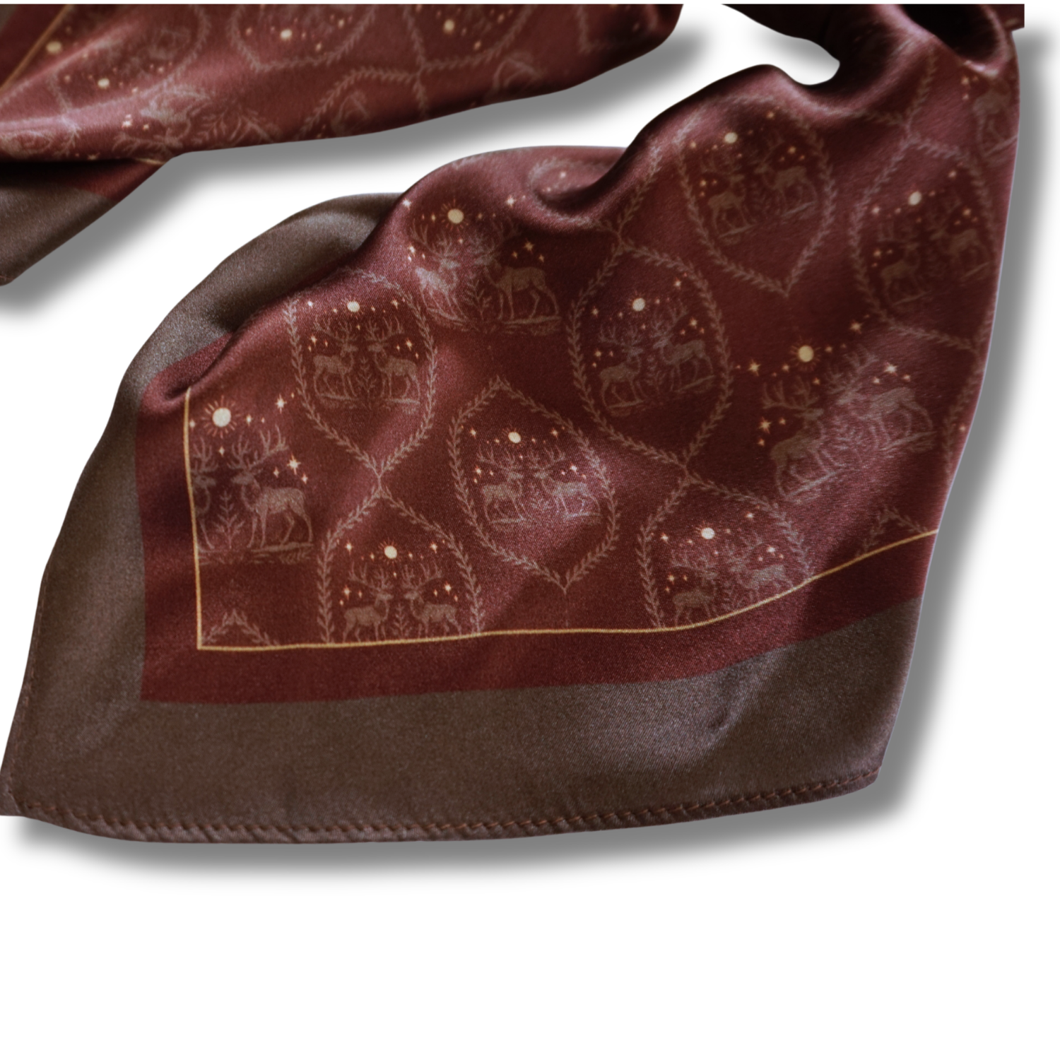 Silk Scarf 35x35" - Winterfell - Plum